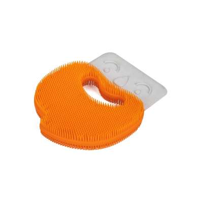 Amazon Hot Cute Silicone Sponge Dish Washing Scrubber Brush with Scraper